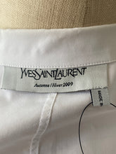 Load image into Gallery viewer, Yves Saint Laurent Size 38 White Cotton Puff Sleeve Blouse
