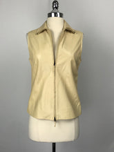 Load image into Gallery viewer, Burberry Prorsum Size 42  Tan Leather Vest - 1580-41-9818
