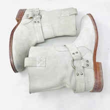 Load image into Gallery viewer, Maison Martin Margiela 39.5 Ivory Leather Suede Boots 87-2-1821
