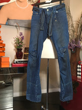 Load image into Gallery viewer, Jimmy Taverniti Size 44 Blue Cotton Belted Snap Jeans 2400-303-52020
