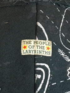 The People of the Labyrinths Olive Green Silver Script Jacaket 2400-26-92320