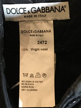 Load image into Gallery viewer, Dolce &amp; Gabbana Size 42 Black Wool Pin Stripe Pants 2400-299-11020
