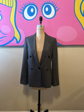 Load image into Gallery viewer, Stella McCartney Size 42 Gray Wool Houndstooth Jacket Blazer
