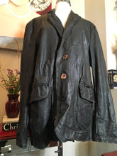 Load image into Gallery viewer, The People of the Labyrinths Sz M Black Leather Distressed Jacket 2400-79-11420
