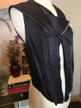 Load image into Gallery viewer, Haider Ackermann Size 38 Black Purple Satin Vest NWT 2400-140-12119
