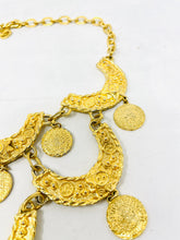Load image into Gallery viewer, Alexis Kirk Gold Egyption Bib Necklace Vintage - 2536-1-12821
