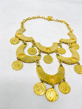 Load image into Gallery viewer, Alexis Kirk Gold Egyption Bib Necklace Vintage - 2536-1-12821
