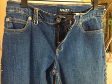 Load image into Gallery viewer, Allen B Size 30 Blue Stretch Cotton Safety Pins Jeans 2400-282-52120
