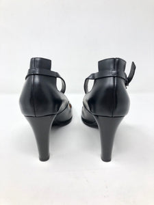 Veronique Branquinho Black Leather Mary Jane Pumps 1-437-8721