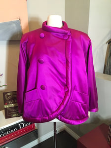 Yves Saint Laurent Pink Silk Asian Coat 1178-210-8520