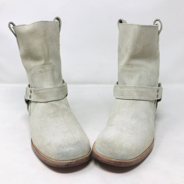 Maison Martin Margiela 39.5 Ivory Leather Suede Boots 87-2-1821