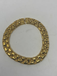 Vintage Gold Metal Choker Necklace 1980s