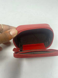 Coach Red Leather Jewelry Holder Bag