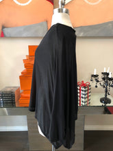 Load image into Gallery viewer, Enza Costa Viscose Blend Black Size S/M Tissue Hem Blouse 2400-887-6821
