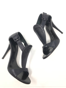 Giuseppe Zanotti 8.5 Black Leather Gladiator Sandals 2828-2-61421