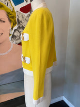 Load image into Gallery viewer, St. John Yellow Santana Knit Boxy Pinapple Button Jacket
