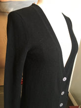 Load image into Gallery viewer, 291 Size 1 Black Cashmere Sweater ROCK AND ROLL Cardigan NWT 2400-811-12119
