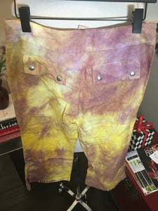 The People of the Labyrinths Yellow Lavender Hombre Linen Pants 2400-417-3320