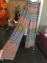 Load image into Gallery viewer, Missoni Size 42 Orange &amp; Black Knit Zig Zag Pants 2400-379-122719
