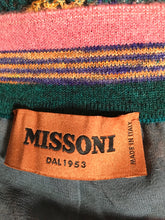 Load image into Gallery viewer, Missoni Size 42 Pink &amp; Green Waffle Striped Knit Striped Pants 2400-386-11820
