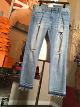 Load image into Gallery viewer, Current / Elliott Size 28 Blue Stretch Cotton Distressed Jeans 2400-312-52120
