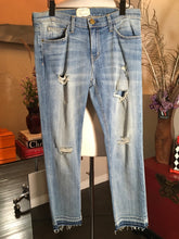 Load image into Gallery viewer, Current / Elliott Size 28 Blue Stretch Cotton Distressed Jeans 2400-312-52120
