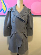 Load image into Gallery viewer, Fendi Size 40 Gray Wool Pea Coat
