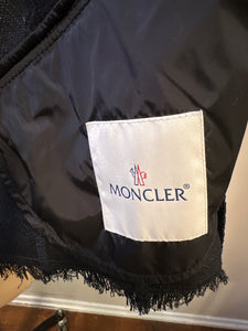 Moncler Size M Black Fringe Jacket