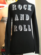 Load image into Gallery viewer, 291 Size 1 Black Cashmere Sweater ROCK AND ROLL Cardigan NWT 2400-811-12119
