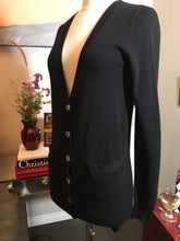 Load image into Gallery viewer, 291 Size 1 Black Cashmere Sweater ROCK AND ROLL Cardigan NWT 2400-811-12119
