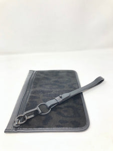 Alexander Wang Black Animal Print Calf Hair Wristlet Bag Purse 1-535-113021