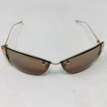 Load image into Gallery viewer, Loree Rodkin Metal Brown Gold Peace Sign Cher Sunglasses 2400-635-3820
