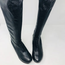 Load image into Gallery viewer, Andia Fora 37 Black Leather Over The Knee Wedge Boots 2400-543-12220
