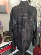 Load image into Gallery viewer, Signum Size L Brown Cotton Script Long Sleeve Shirt 2400-69-5720
