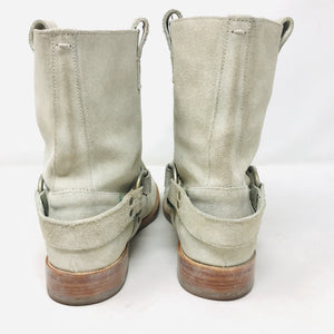 Maison Martin Margiela 39.5 Ivory Leather Suede Boots 87-2-1821