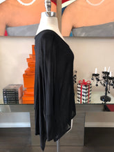 Load image into Gallery viewer, Enza Costa Viscose Blend Black Size S/M Tissue Hem Blouse 2400-887-6821
