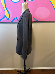 Stella McCartney Size 42 Gray Wool Houndstooth Jacket Blazer